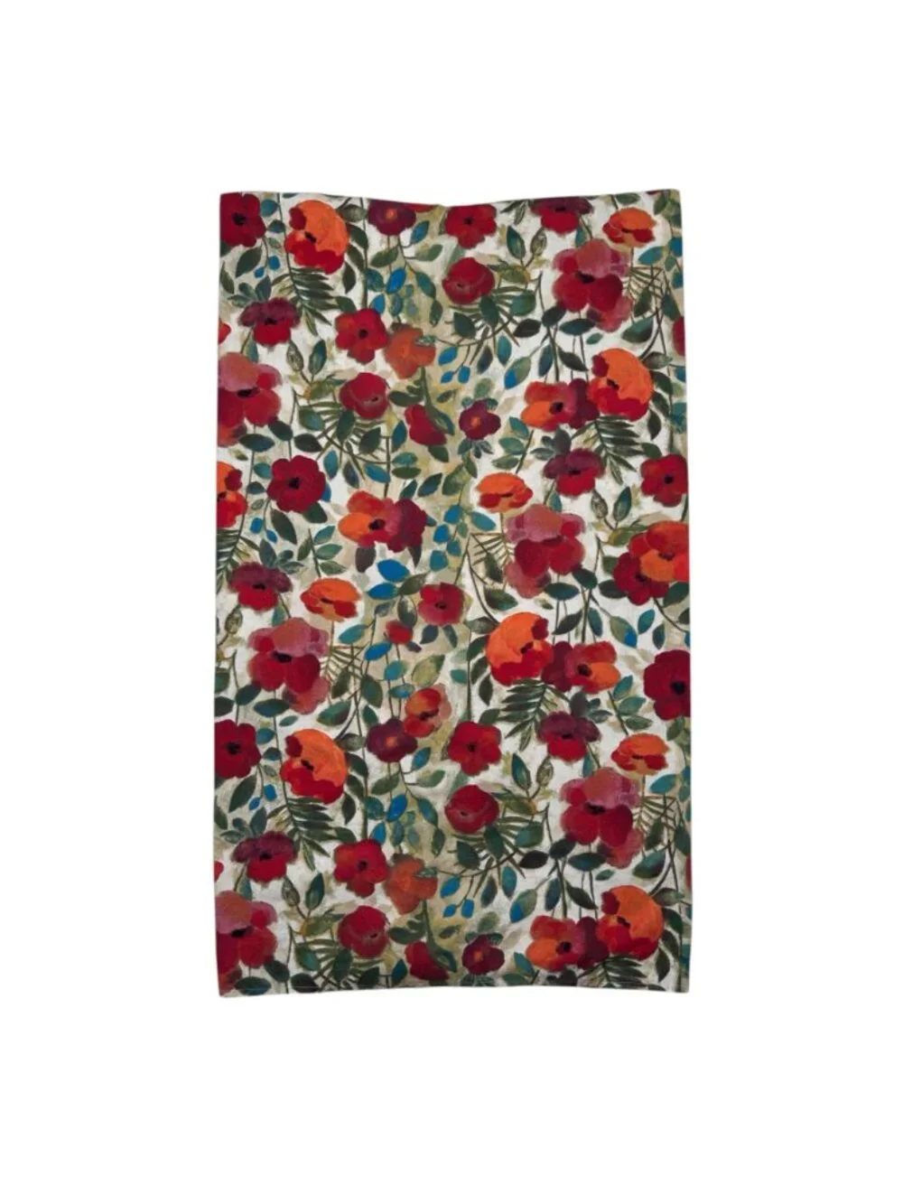 Handmade Pillowcase Set of 2 Poppy Vibrant Floral Multicolor 20x33 Modern Art